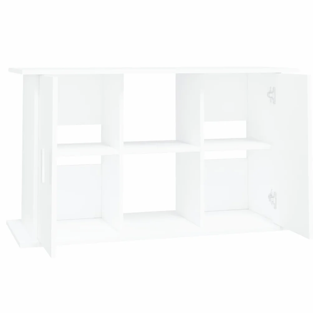 Soporte para acuario con compartimentos y estantes, armario inferior para acuario, color blanco, 101 x 41 x 58 cm