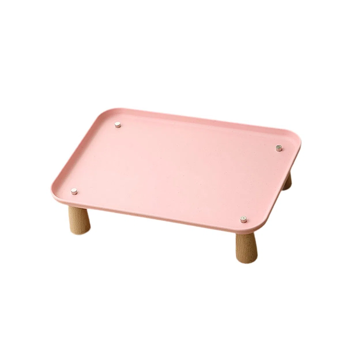 Soporte Elevado para comedero de Gatos, Mesa para Comida de Mascotas, Soporte Elevado cómodo, Bandeja para comedero de Mascotas, para Perros y Gatos, Rosa