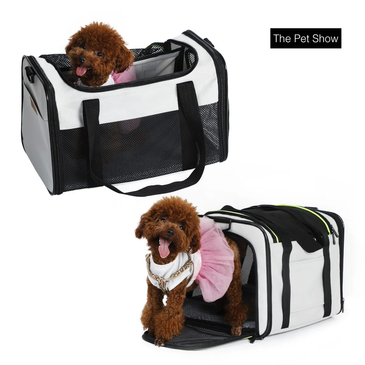 Akinerri Airline Aprobado para Transportar Mascotas, Suave Cara Plegable para Mascotas de Viaje para Cachorros y Gatos medianos