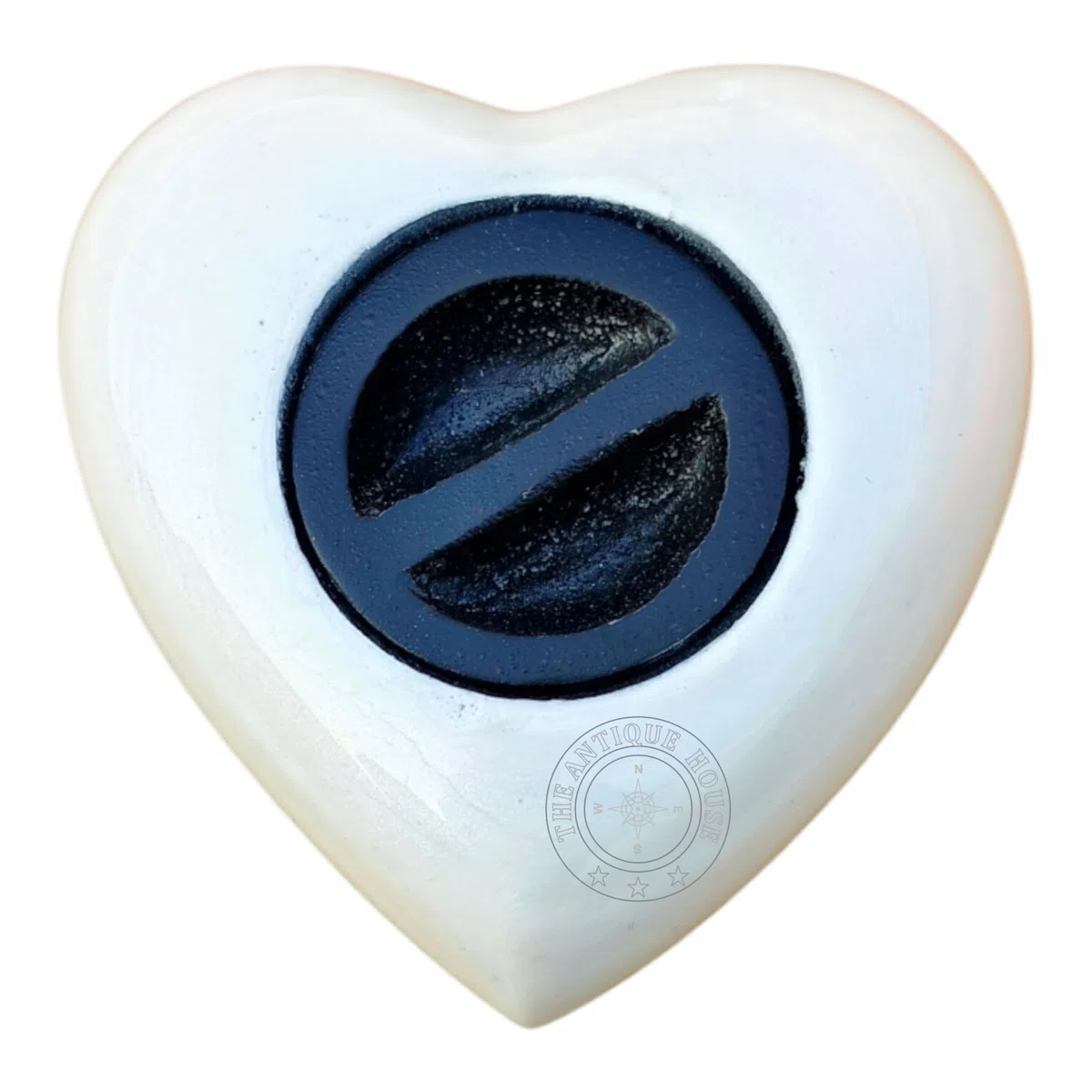 Urna de Cremación Blanca para Cenizas Recuerdo Urna en Forma de Corazón con Caja Negra y Soporte de Latón Mini urna para su ser querido Entierro Adulto y Funerario para Adultos e Infantes