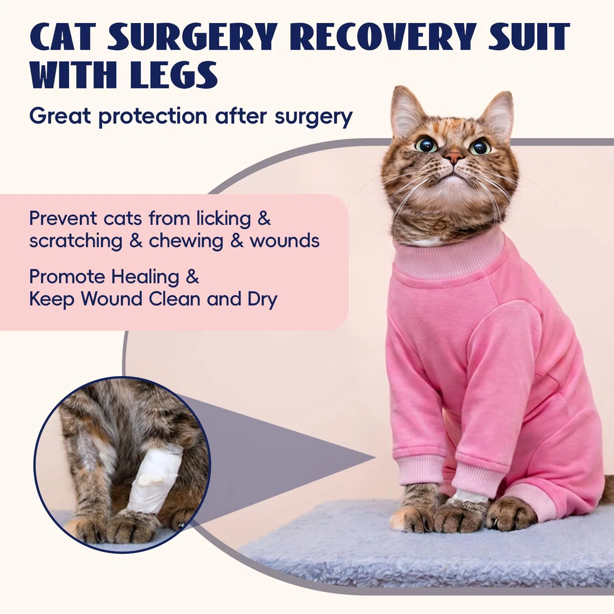 Body Gata Esterilizacion, Transpirable Ropa De Recuperación Postoperatoria Traje Anti Lamida Para Gatos Camiseta De Recuperación Body Operacion Tras La Esterilización O Castración(Rosa, M)