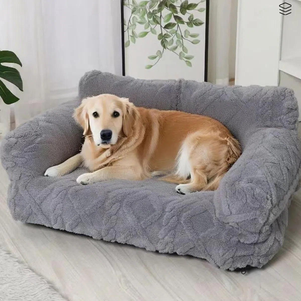 Sofá para Mascotas | Tapizado de Felpa Suave, Desmontable y Elástico - Cama Tipo Sofá para Perros y Gatos - para Razas Pequeñas, Medianas y Grandes, Uso en Interior, Hogar,