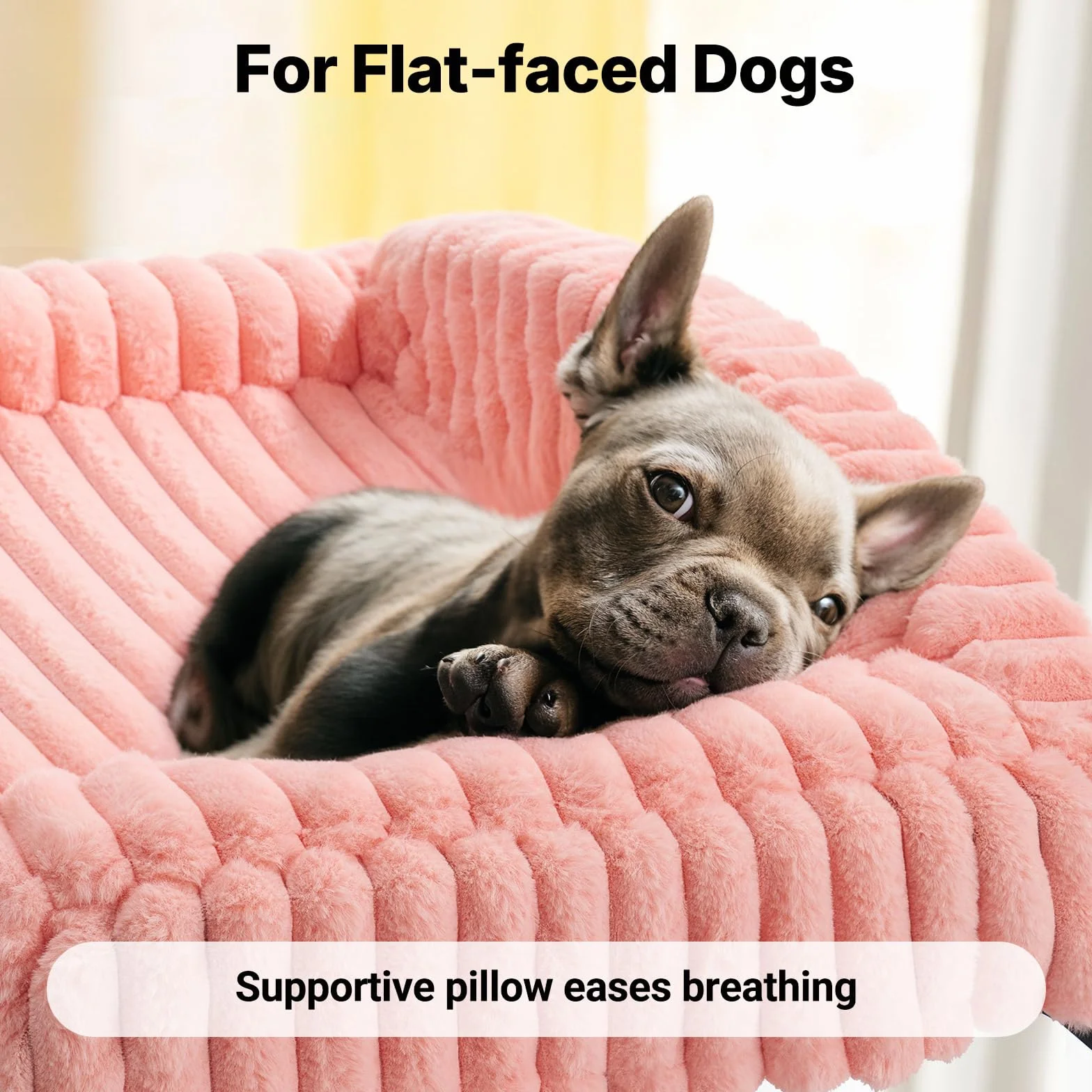 Veehoo Sofá Cama Elevado Perro con Cojín Extraíble, Cama Elevado Mullida para Perros Lavable con Colchón Ortopédico, Sofá Perros y Gatos Patas Antideslizantes, Rosa 60x45x10cm