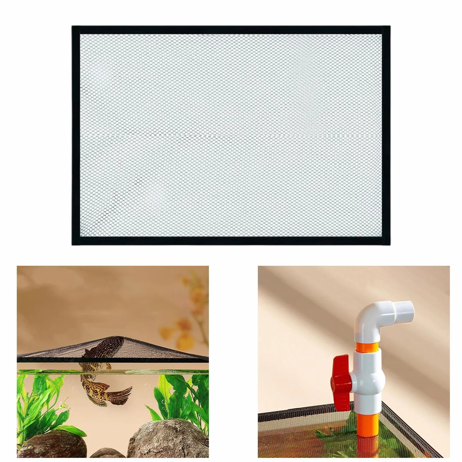 Tapa para Acuario con Malla Transparente