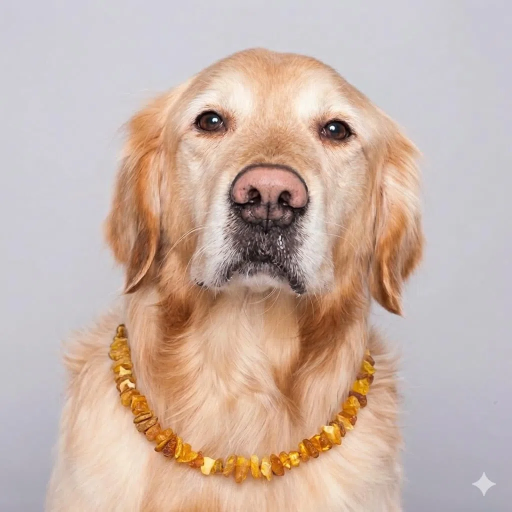 Collar de ámbar para perros y gatos – de 20 cm hasta 68 cm – cadena de ámbar, collar de protección contra garrapatas