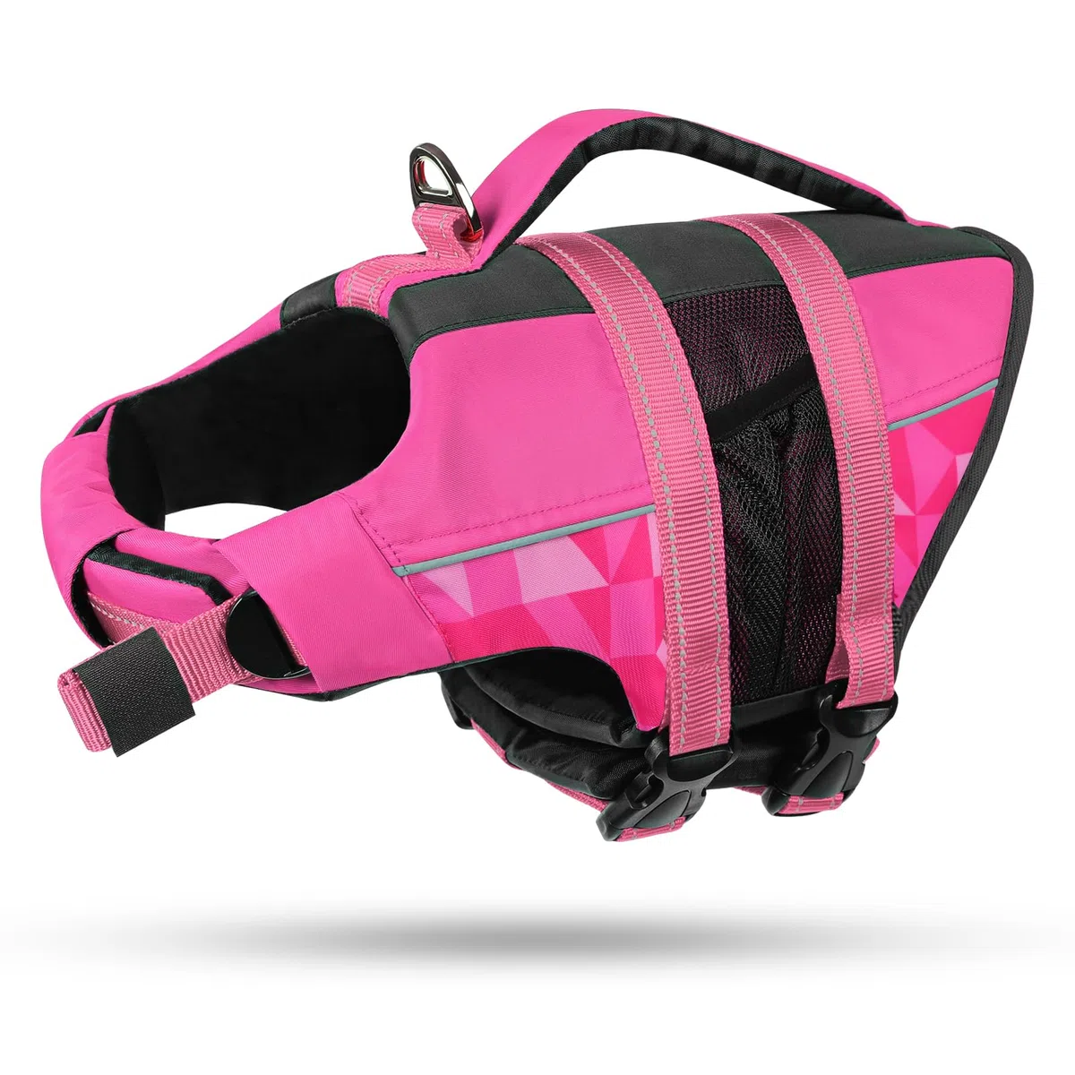 CITÉTOILE Chalecos Aalvavidas para Perros, Flotador Ajustable para Mascotas con Asa, Traje de Baño de Seguridad para el Agua para Navegar en la Piscina de la Playa, Rosa, XS