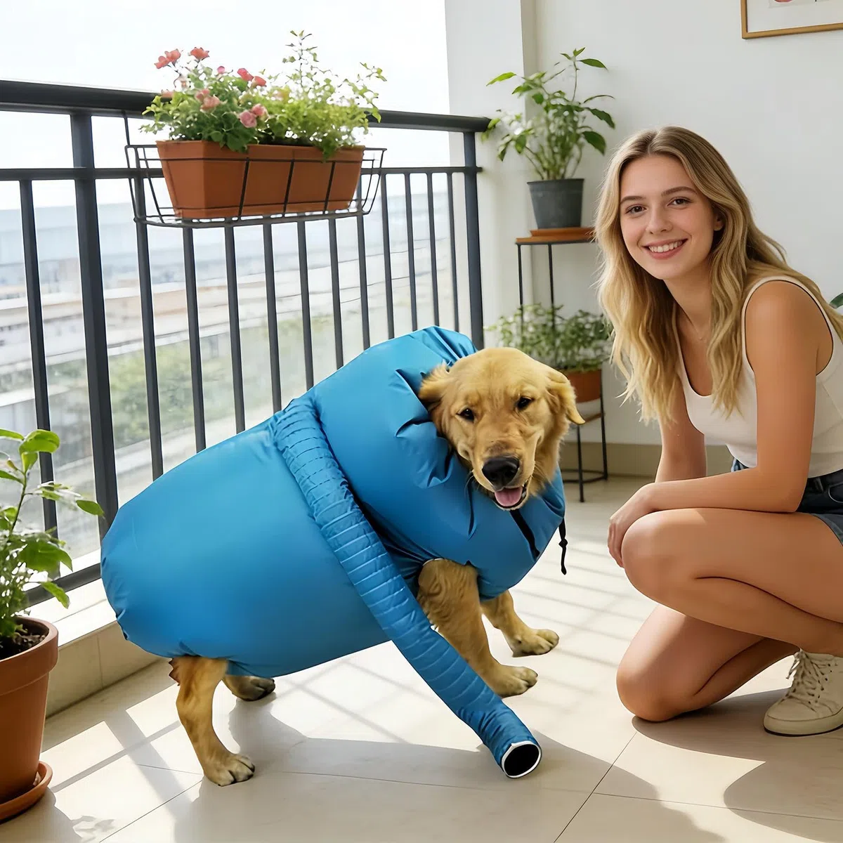 De Secado Para Perros,Saco para Aseo con Circulación de Aire y Soplador destinado a Mascotas | Secadora para Perros | para Hogar Ducha Viaje Veterinaria Interior Apartamento