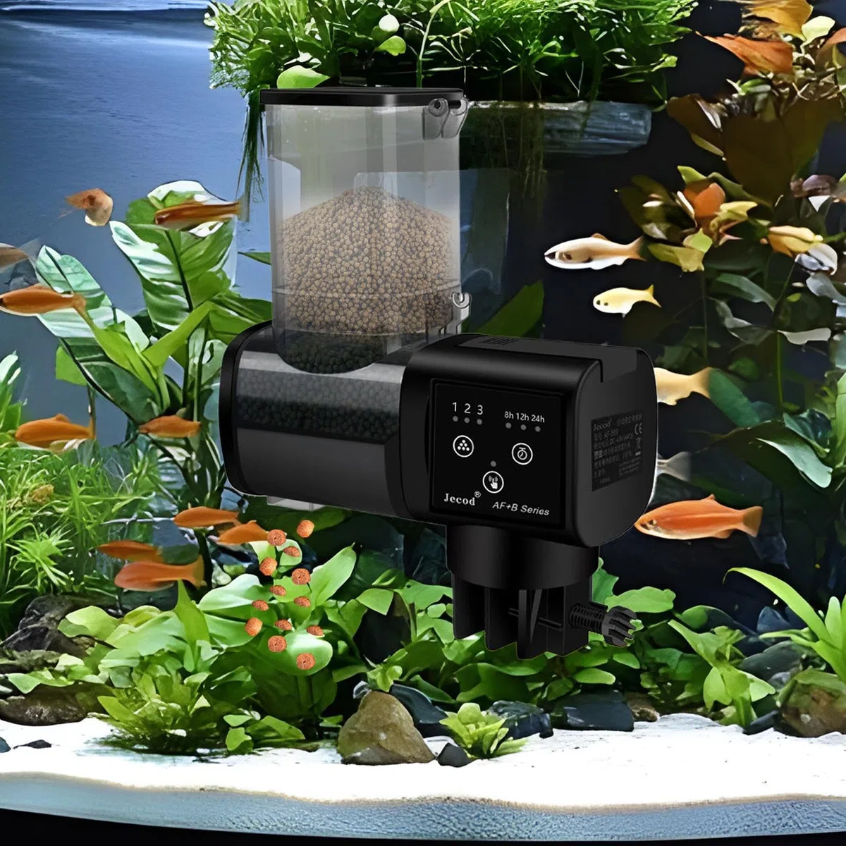 Alimentador para Peceras,Dispensador Automático para Tortugas 500ml | Dispensador De Comida con Gran Capacidad para Viajes, Fines De Semana Y Aficionados Principiantes
