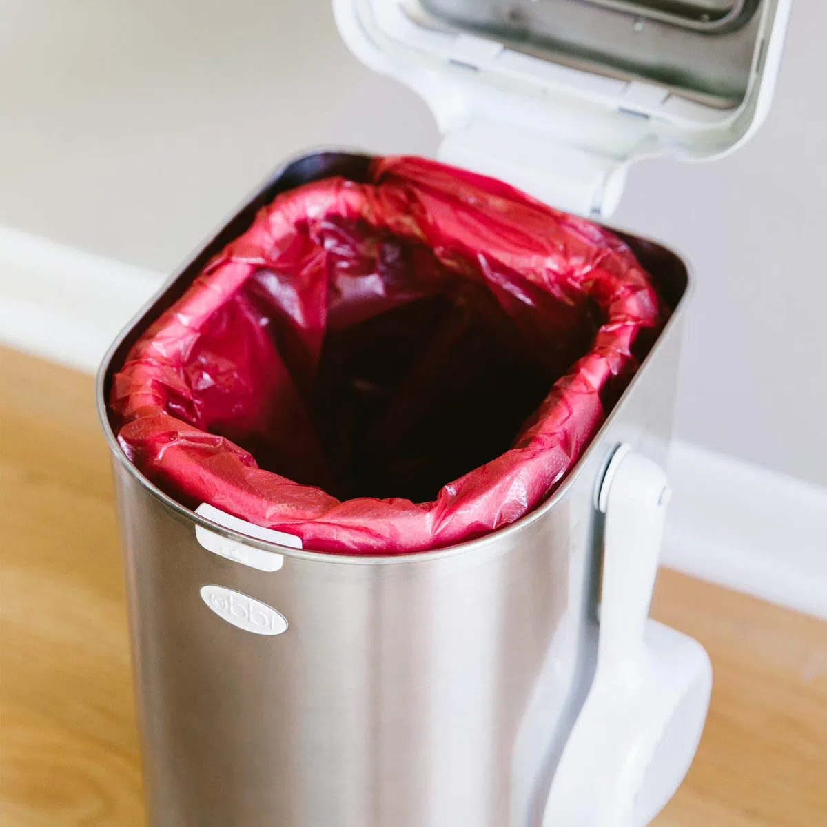 Ubbi Bolsas de basura para mascotas, solución de limpieza para cajas de arena para gatos, paquete económico de 75 unidades color rojo