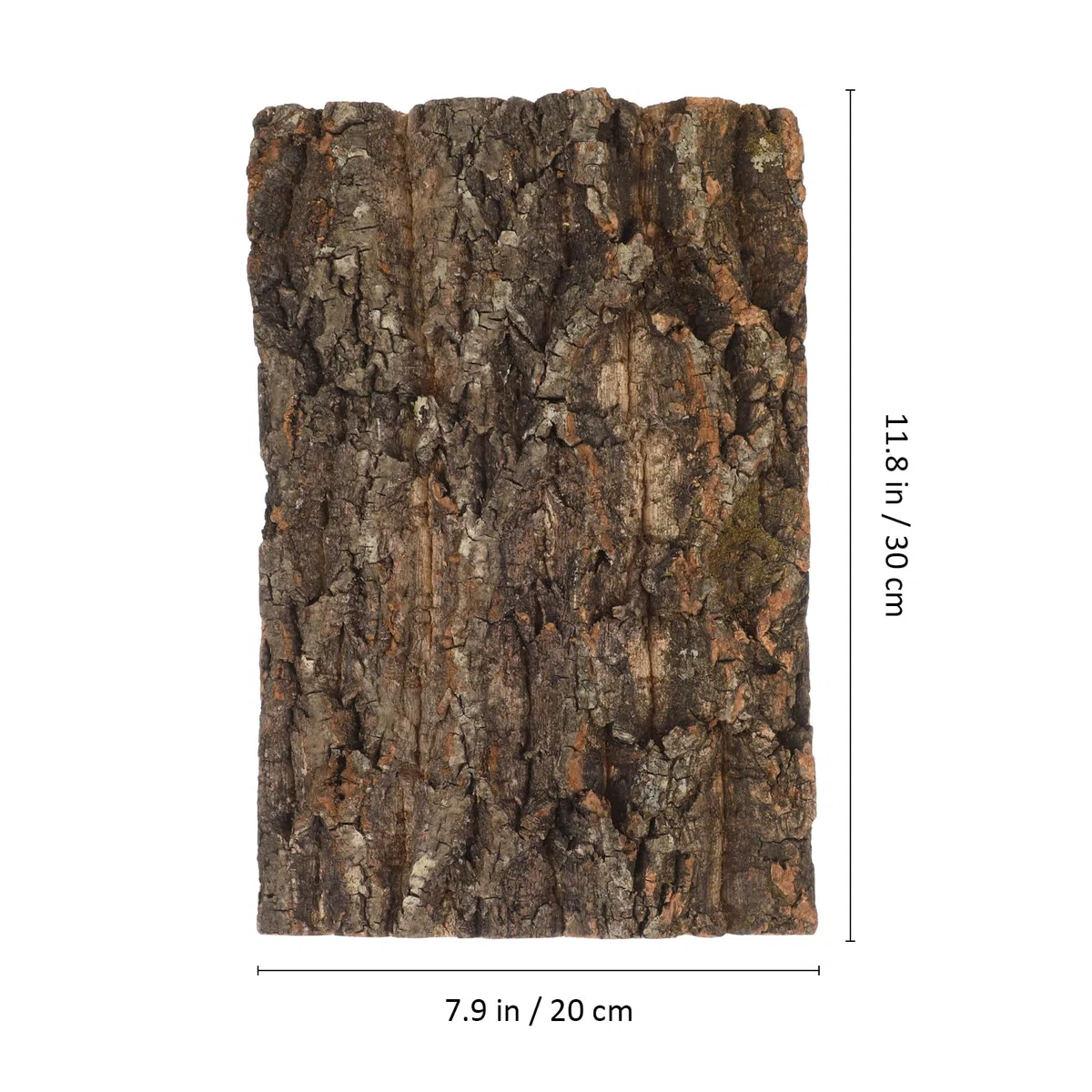 Hemobllo Paquete de 2 piezas de corteza de árbol de reptiles, material sintético marrón claro, decoración de terrarios, plataforma de escondite de serpientes, corteza trepadora de tortuga, 29,9 x 20,1