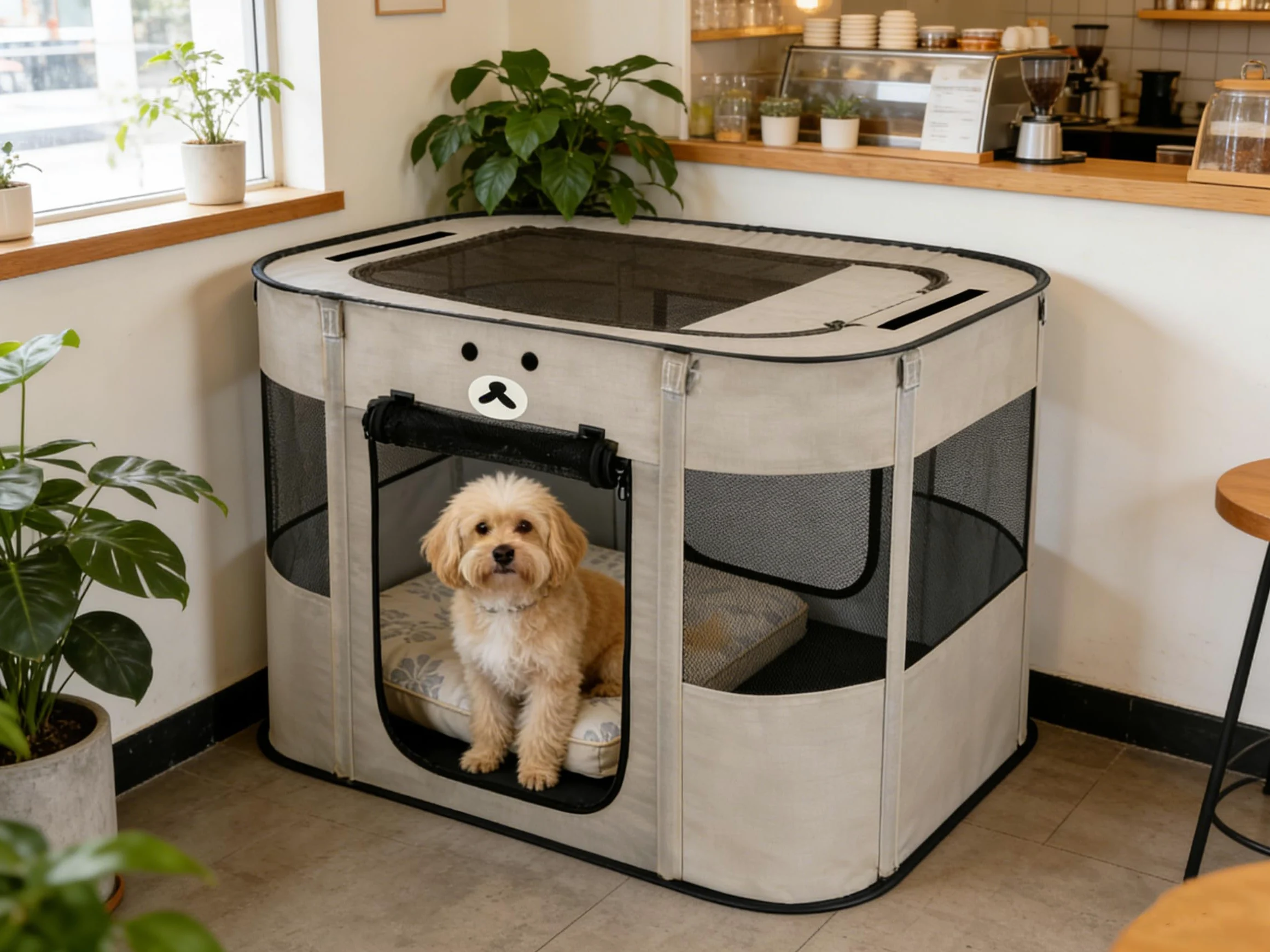 Valla portátil para Mascotas de 70 x 55 x 45 cm, Plegable, Rectangular, Sala de Entrega, Nido de Gato, cabaña para Cachorros, casa Cerrada para Mascotas con Bolsa de Transporte (Gris 2)