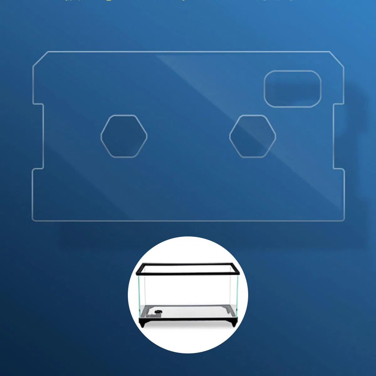 LOVIVER Cubierta para pecera, Tapa de antisaltos, Transparente, fácil de Instalar, Estable para acuarios sin Soporte Central con Orificios de