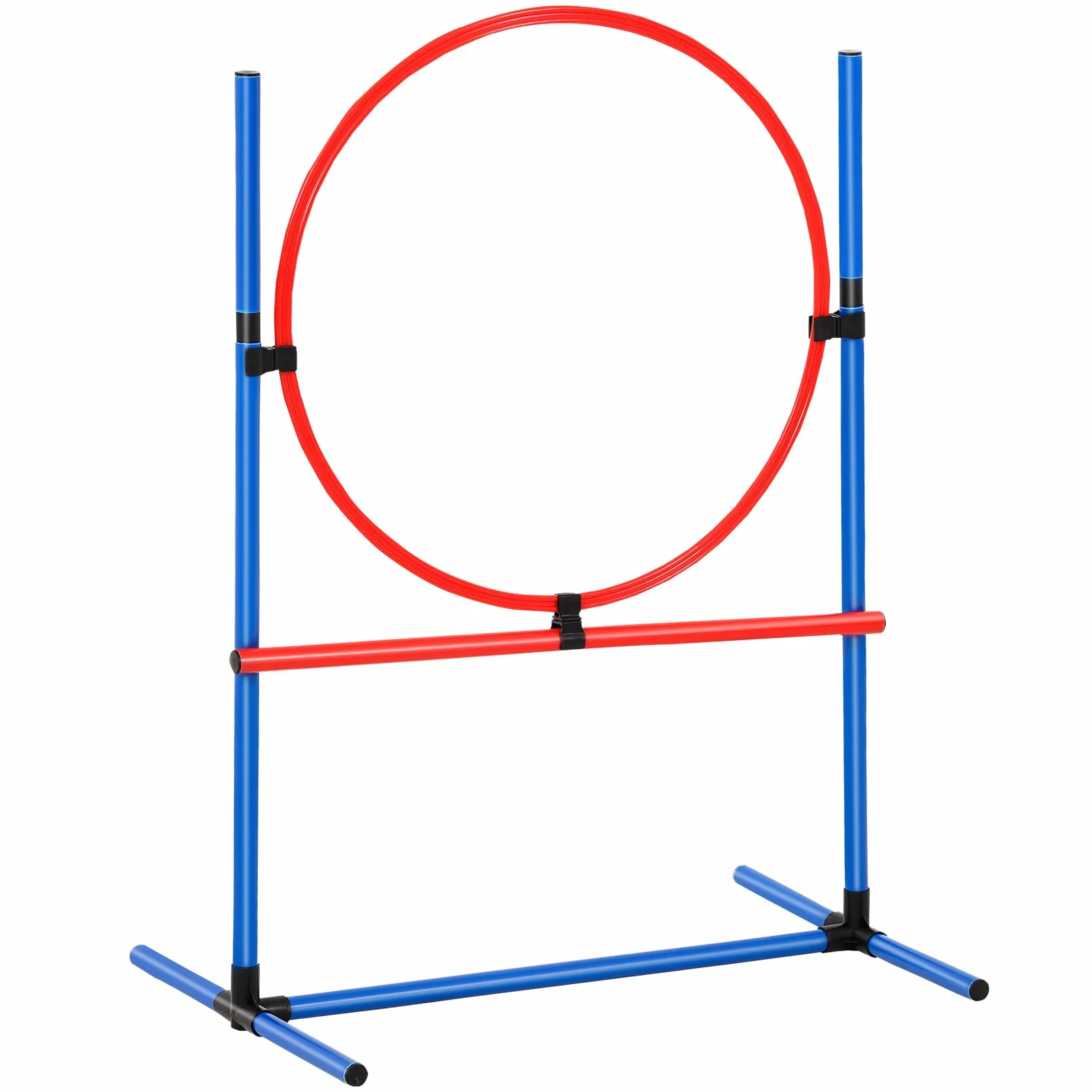 VEVOR Kit de Equipo de Entrenamiento de Agilidad para Perros 7 Piezas Carrera de Obstáculos para Cachorros con Vallas Altas Ajustables 6 Postes Túneles Arco de Salto Caja de Descanso Silbato Cuenco