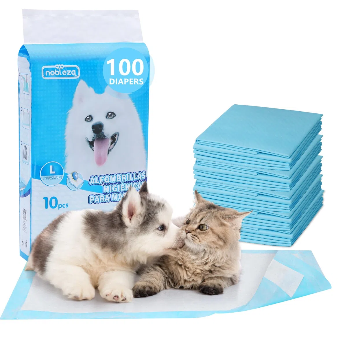 Nobleza - 120 x Empapadores Perros Alfombrilla higiénica de Entrenamiento para Perros. Ultraabsorbente 90cm*60cm